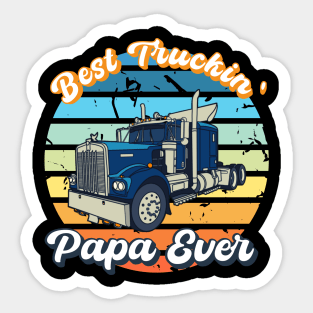 Best Truckin' Papa Ever Funny Gifts Ideas For Father's Day Sticker